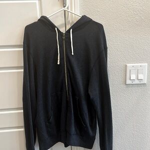 James Perse navy blue sweat jacket. Size 4. Brand new with tag. Never worn